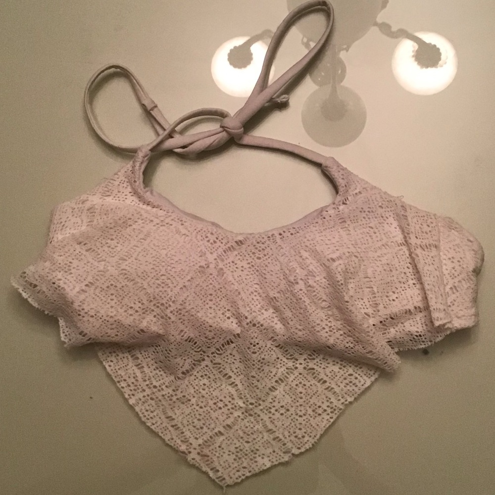 White lace bikini top